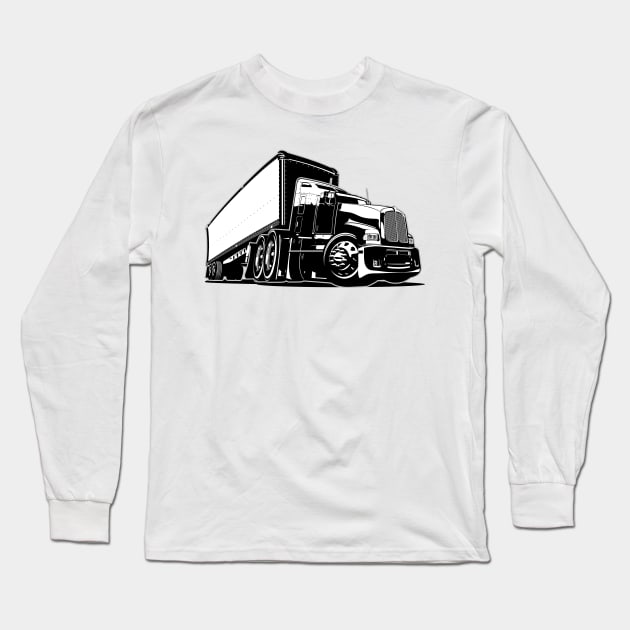 Cartoon truck Long Sleeve T-Shirt by Mechanik